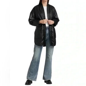 PISTOLA Fallon Belted Faux Leather Quilted Jacket SZ Small- NWT- belt is MISSING